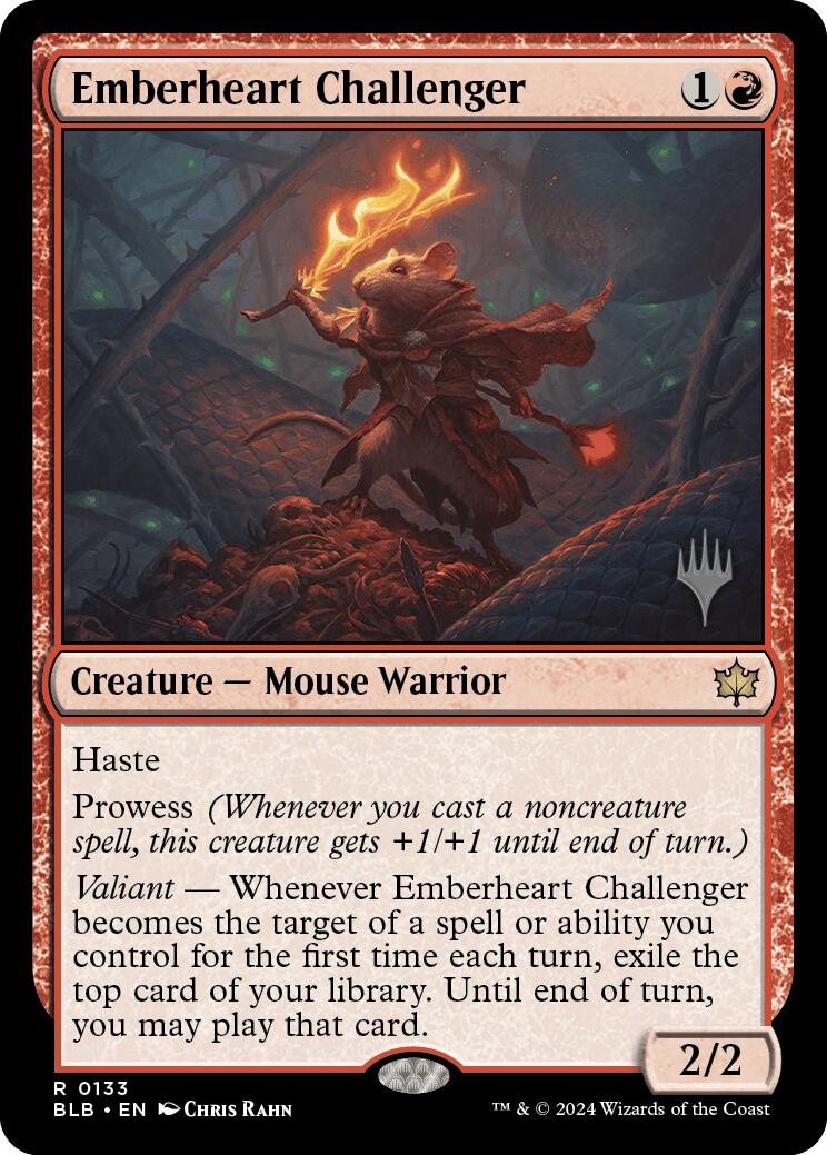Emberheart Challenger (Promo Pack) [Bloomburrow Promos] | Good Games Adelaide SA