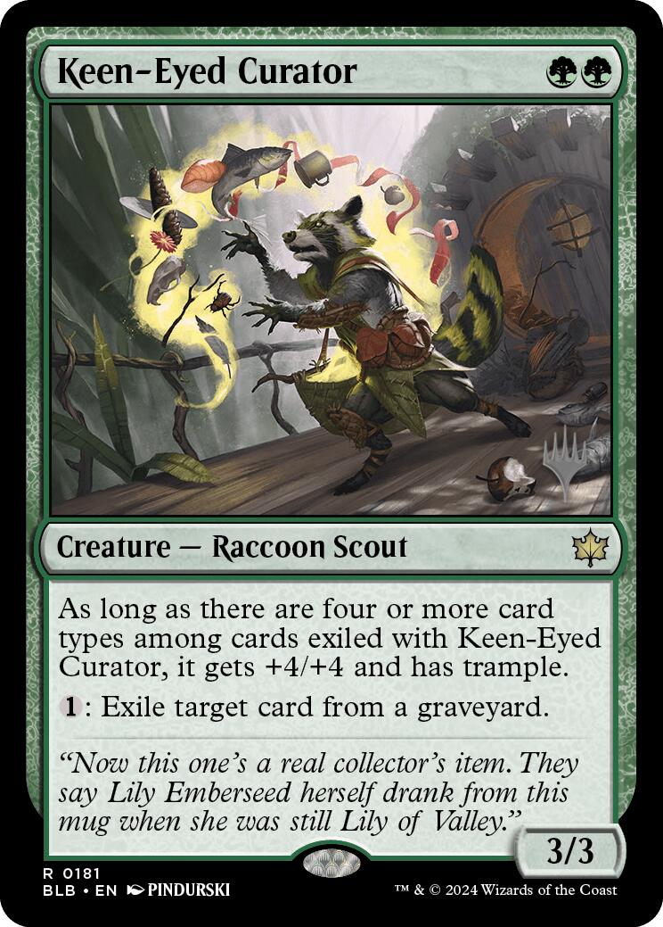 Keen-Eyed Curator (Promo Pack) [Bloomburrow Promos] | Good Games Adelaide SA