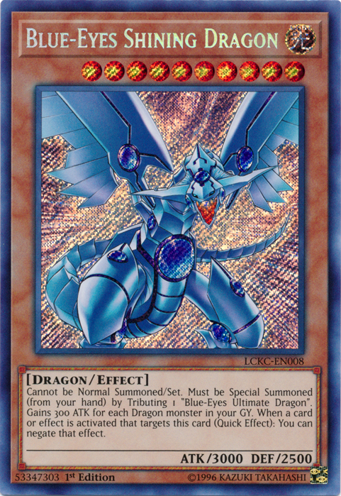 Blue-Eyes Shining Dragon [LCKC-EN008] Secret Rare | Good Games Adelaide SA