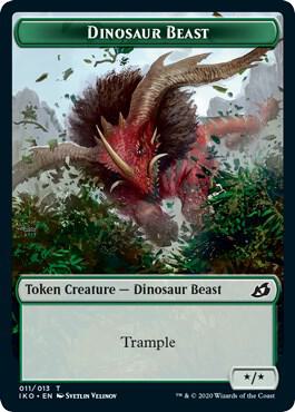 Dinosaur Beast // Human Soldier 11 // 5 (Ikoria: Lair of Behemoths)  - Foil | Good Games Adelaide SA