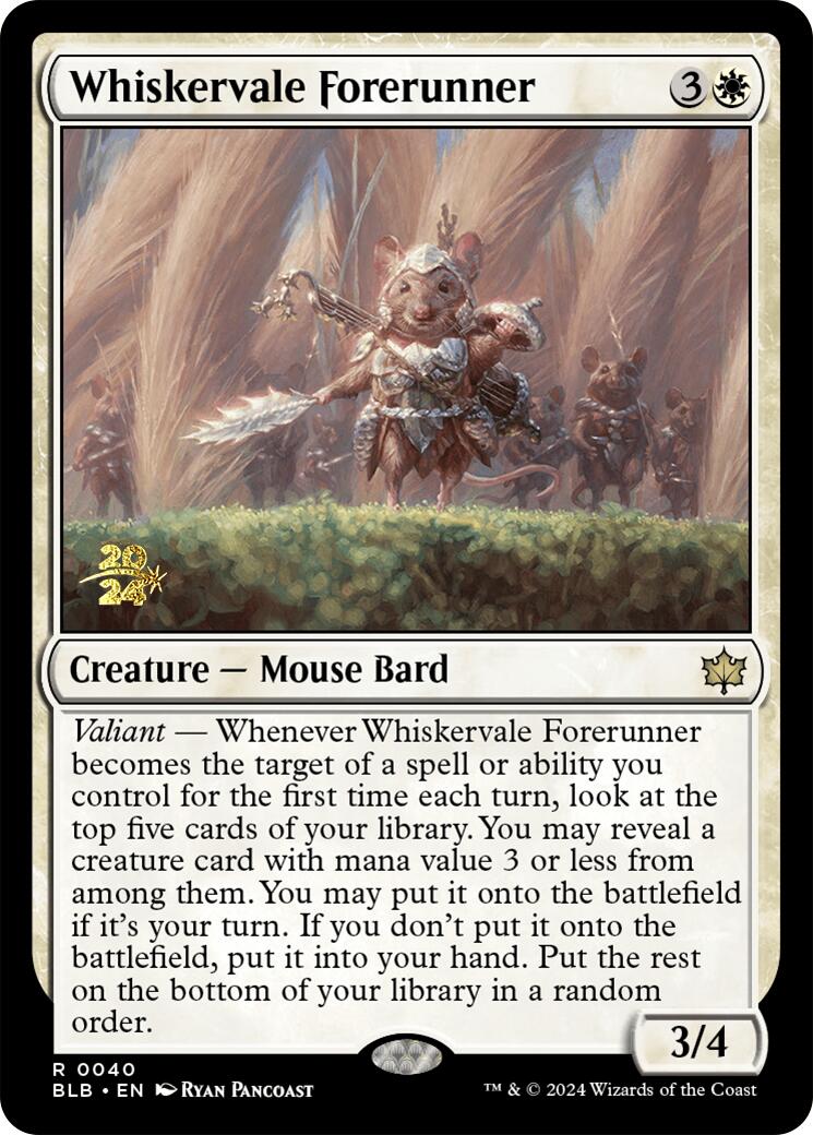 Whiskervale Forerunner [Bloomburrow Prerelease Promos] | Good Games Adelaide SA