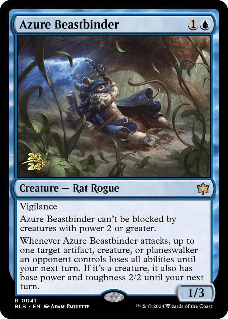 Azure Beastbinder [Bloomburrow Prerelease Promos] | Good Games Adelaide SA