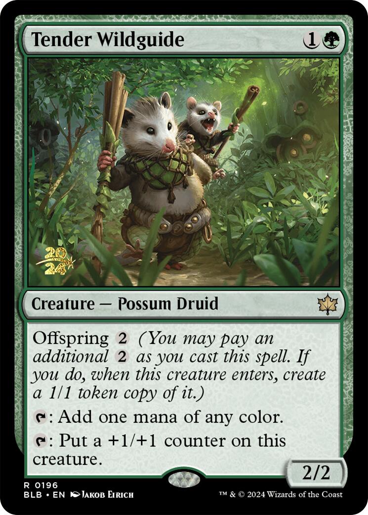 Tender Wildguide [Bloomburrow Prerelease Promos] | Good Games Adelaide SA