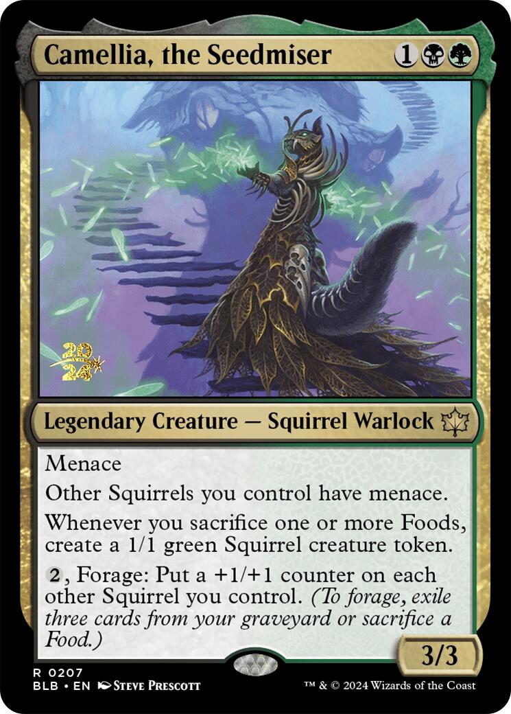 Camellia, the Seedmiser [Bloomburrow Prerelease Promos] | Good Games Adelaide SA
