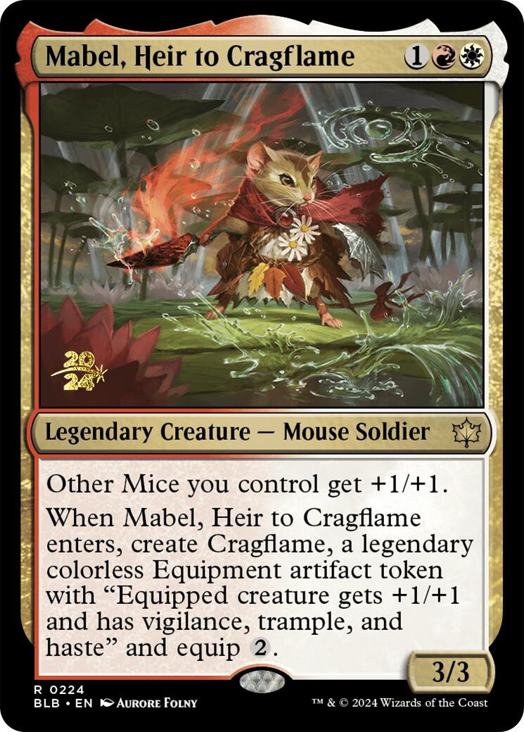 Mabel, Heir to Cragflame [Bloomburrow Prerelease Promos] | Good Games Adelaide SA