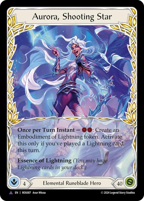 Aurora, Shooting Star (Marvel) [ROS007] (Rosetta)  Cold Foil | Good Games Adelaide SA