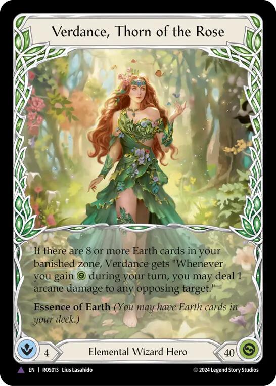 Verdance, Thorn of the Rose (Marvel) [ROS013] (Rosetta)  Cold Foil | Good Games Adelaide SA