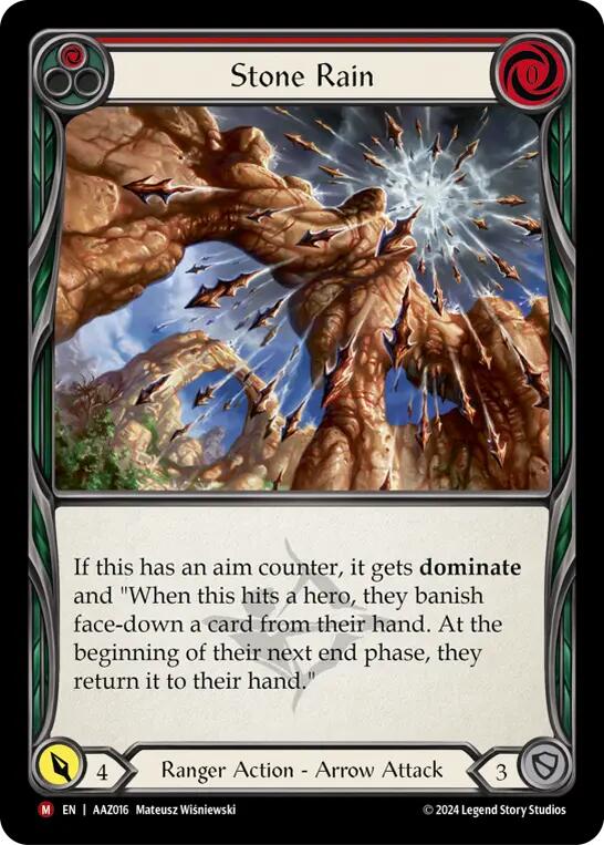 Stone Rain [AAZ016] (Armory Deck: Kayo)  Rainbow Foil | Good Games Adelaide SA