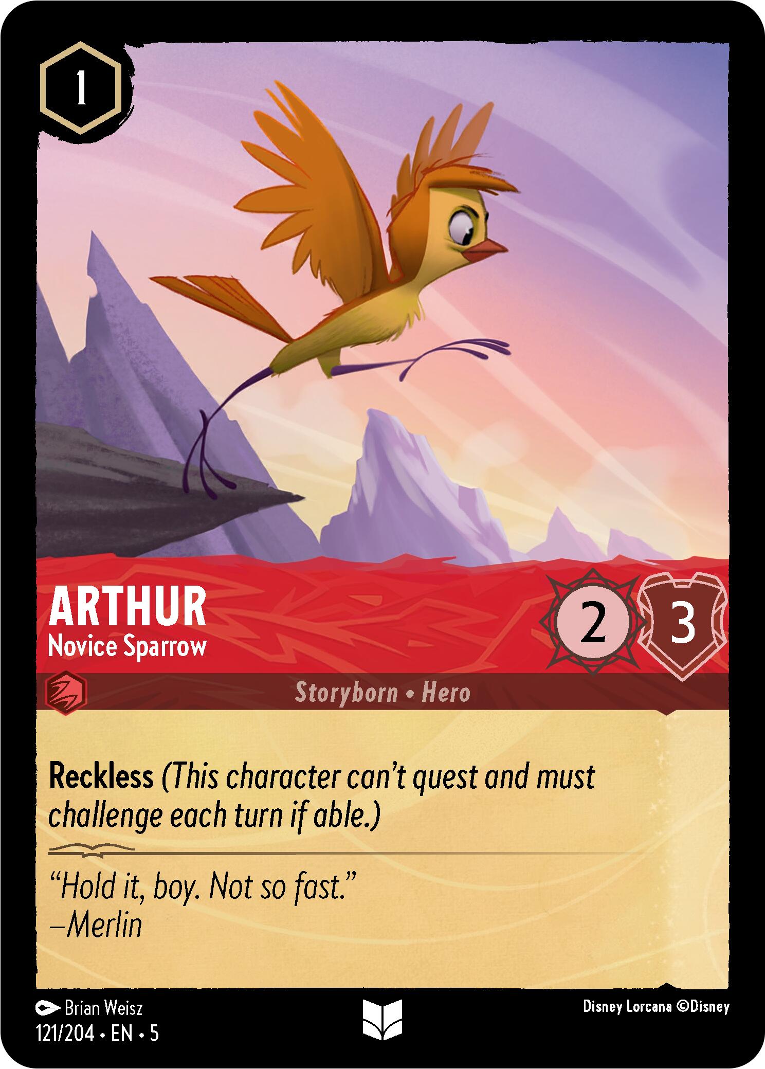 Arthur - Novice Sparrow (121/204) [Shimmering Skies] | Good Games Adelaide SA