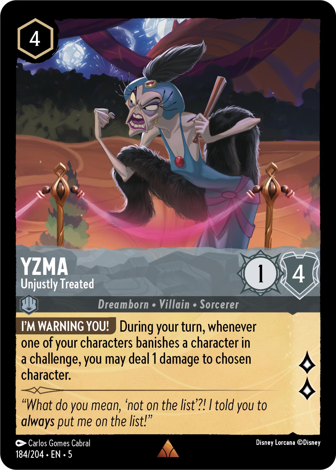 Yzma - Unjustly Treated (184/204) [Shimmering Skies] | Good Games Adelaide SA