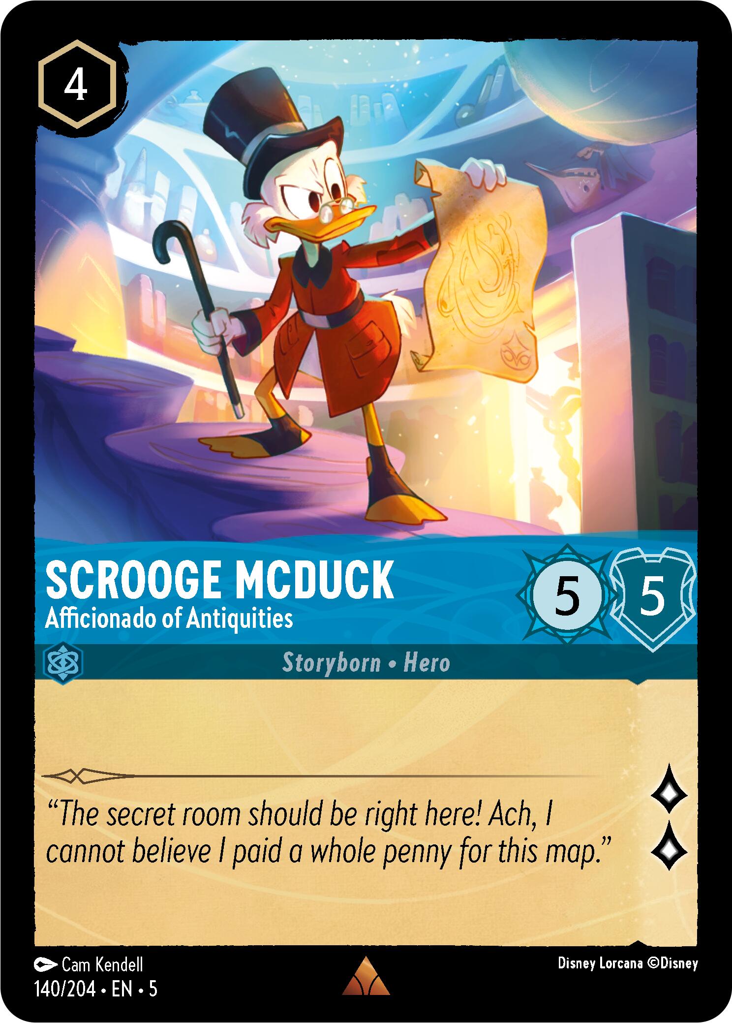 Scrooge McDuck - Afficionado of Antiquities (140/204) [Shimmering Skies] | Good Games Adelaide SA