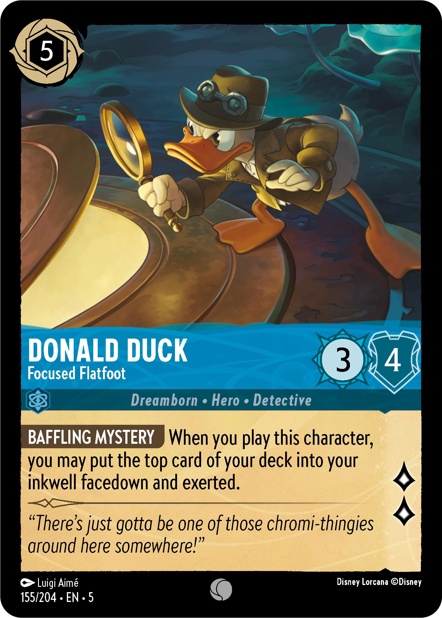 Donald Duck - Focused Flatfoot (155/204) [Shimmering Skies] | Good Games Adelaide SA