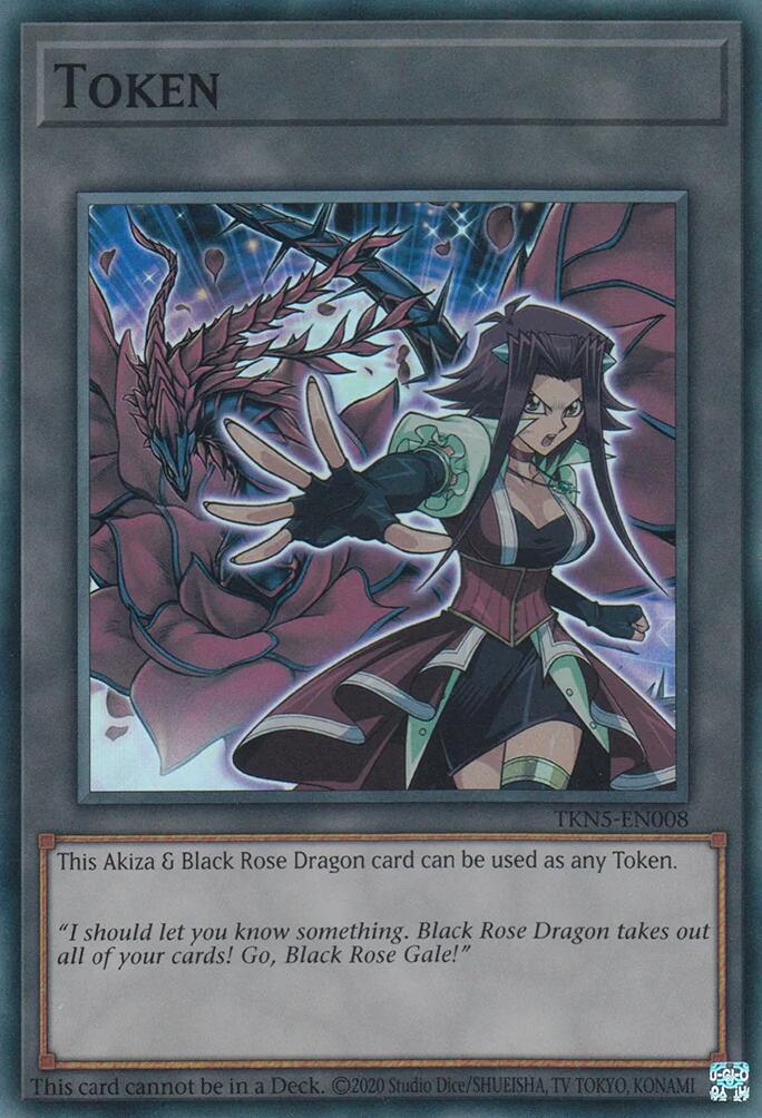 Token: Akiza & Black Rose Dragon [TKN5-EN008] Super Rare | Good Games Adelaide SA