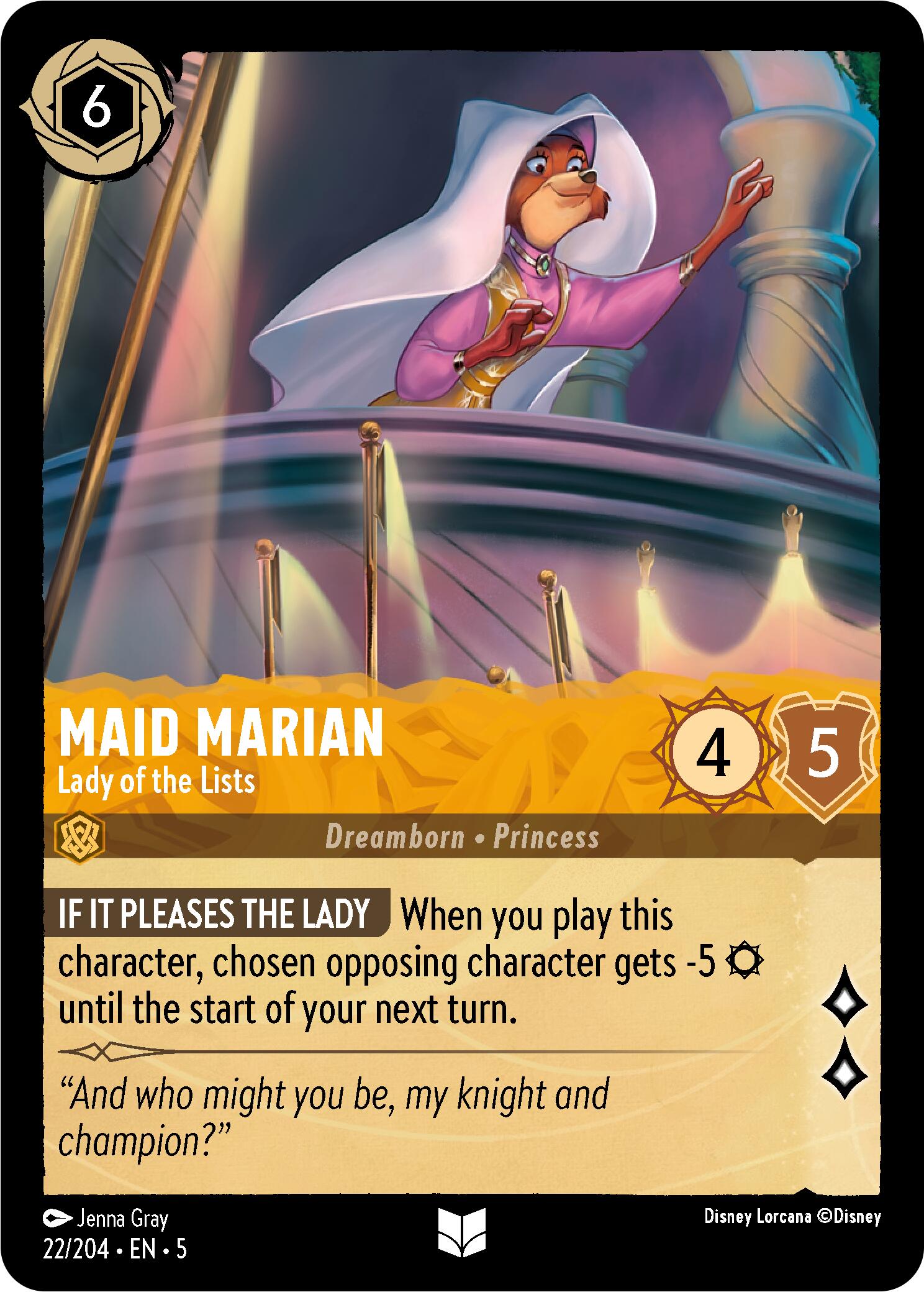 Maid Marian - Lady of the Lists (22/204) [Shimmering Skies] | Good Games Adelaide SA