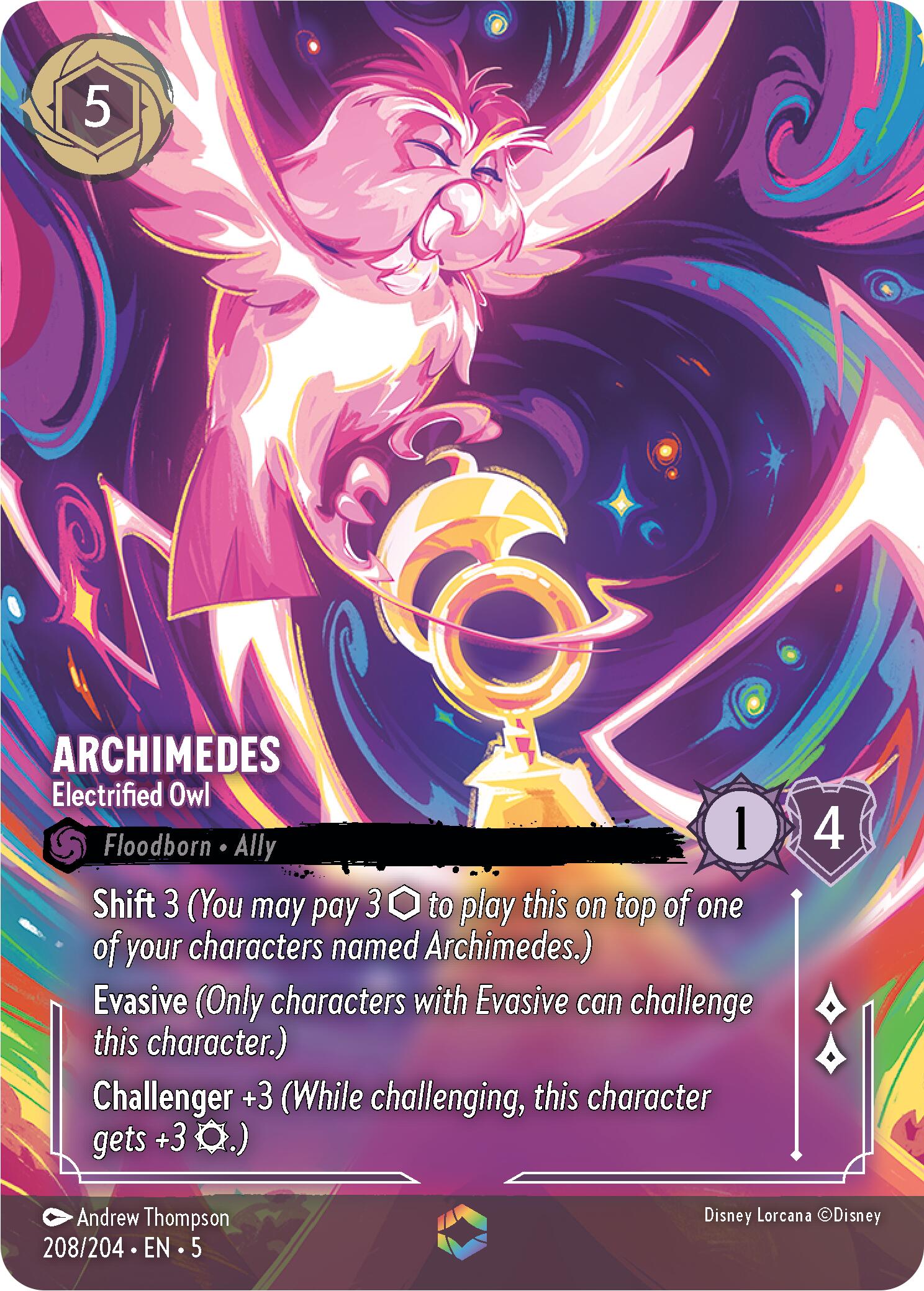 Archimedes - Electrified Owl (Enchanted) (208/204) [Shimmering Skies] | Good Games Adelaide SA