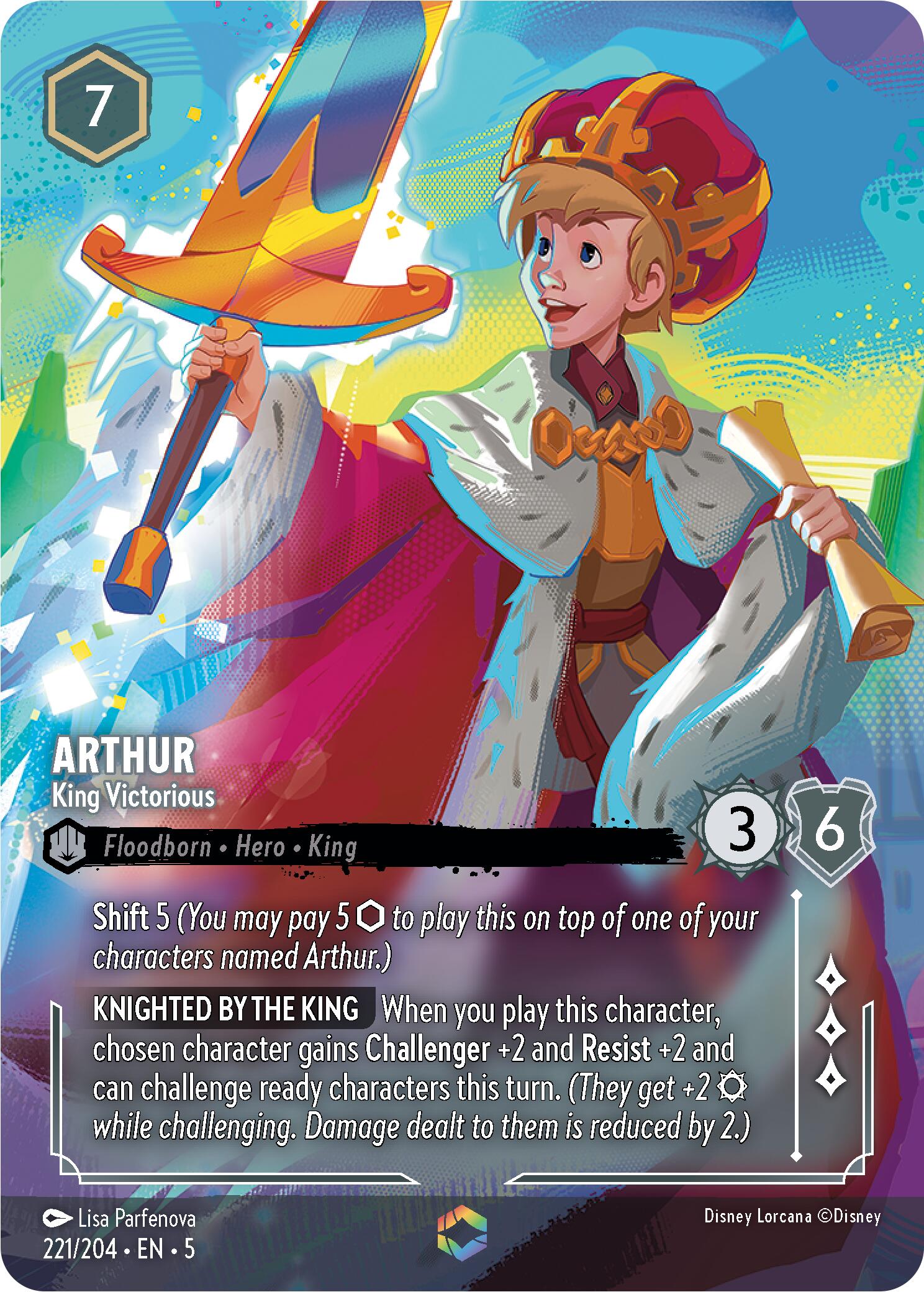 Arthur - King Victorious (Enchanted) (221/204) [Shimmering Skies] | Good Games Adelaide SA