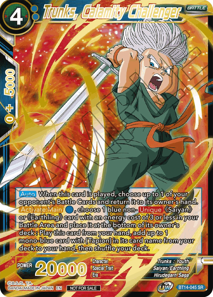 Trunks, Calamity Challenger (Alt. Art Card Set 2023 Vol. 1) (BT14-045) [Tournament Promotion Cards] | Good Games Adelaide SA