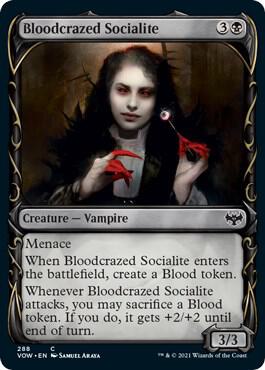 Bloodcrazed Socialite Showcase 288 (Innistrad: Crimson Vow)  - Foil | Good Games Adelaide SA