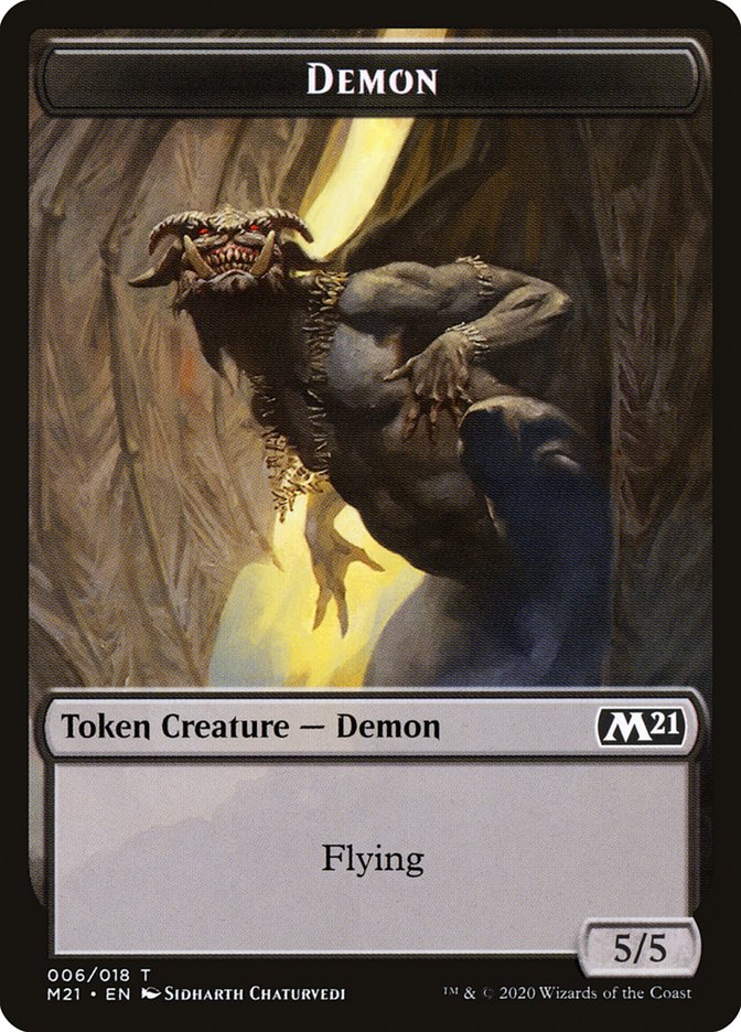 Bird // Demon Double-sided Token [Core Set 2021 Tokens] | Good Games Adelaide SA