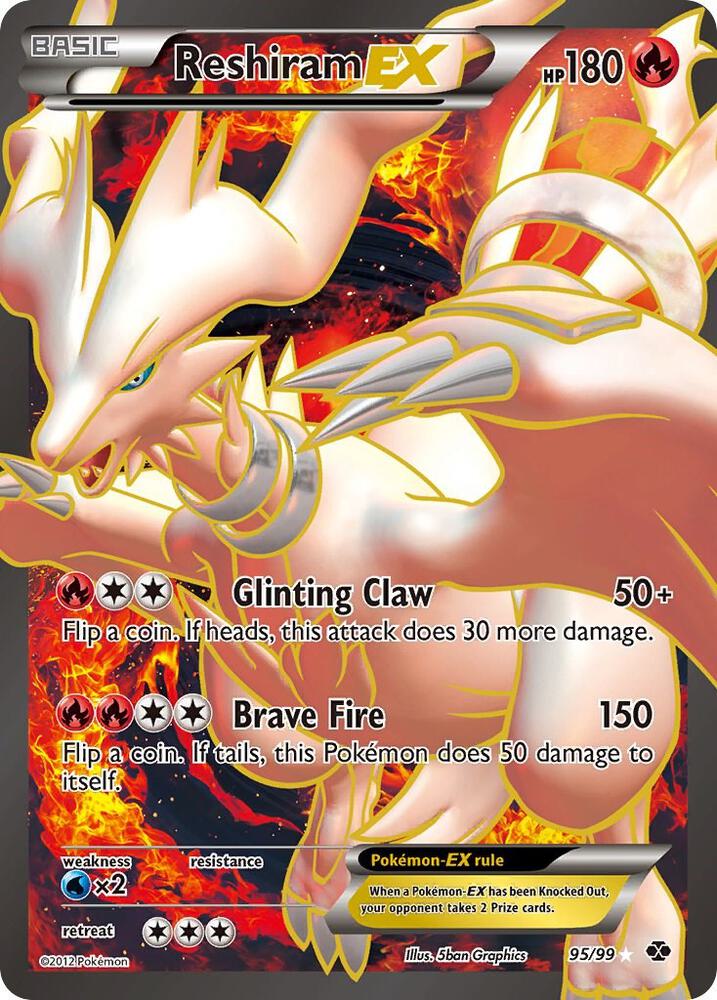 Reshiram EX Full Art 95/99 (Next Destinies)  - Holofoil | Good Games Adelaide SA