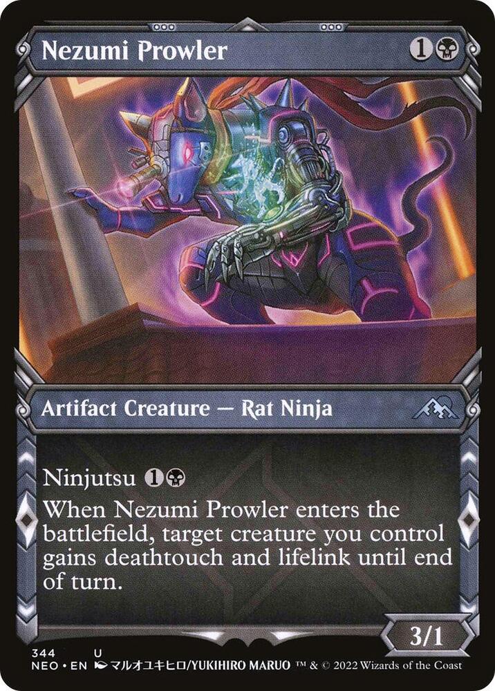Nezumi Prowler 344 (Kamigawa: Neon Dynasty)  - Showcase Foil | Good Games Adelaide SA