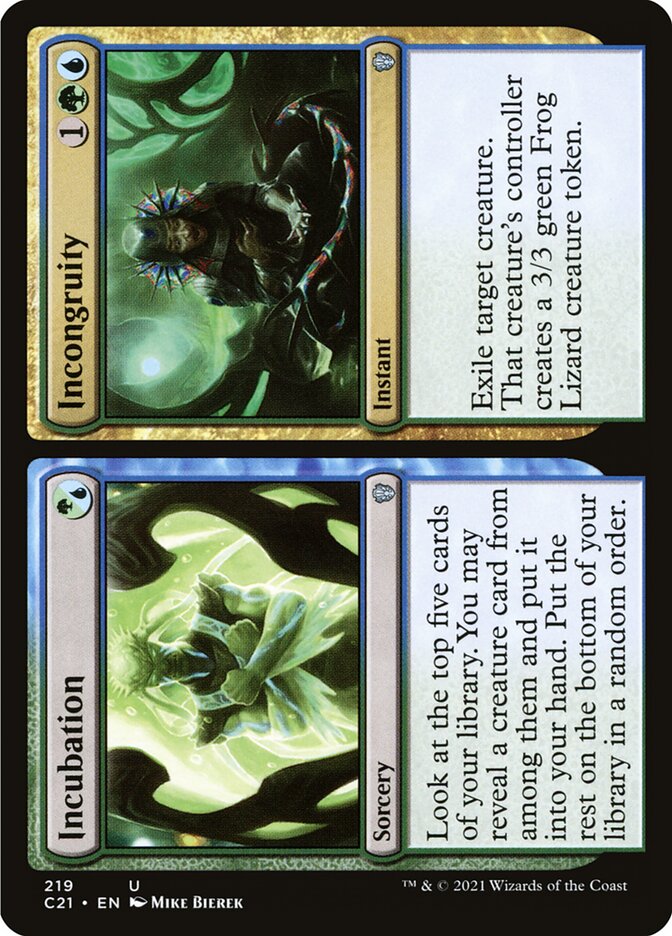 Incubation // Incongruity [Commander 2021] | Good Games Adelaide SA