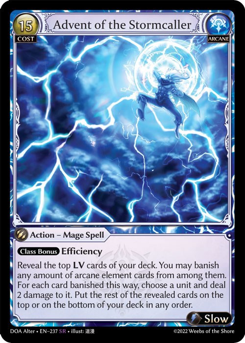 Advent of the Stormcaller (237) [Dawn of Ashes: Alter Edition] | Good Games Adelaide SA