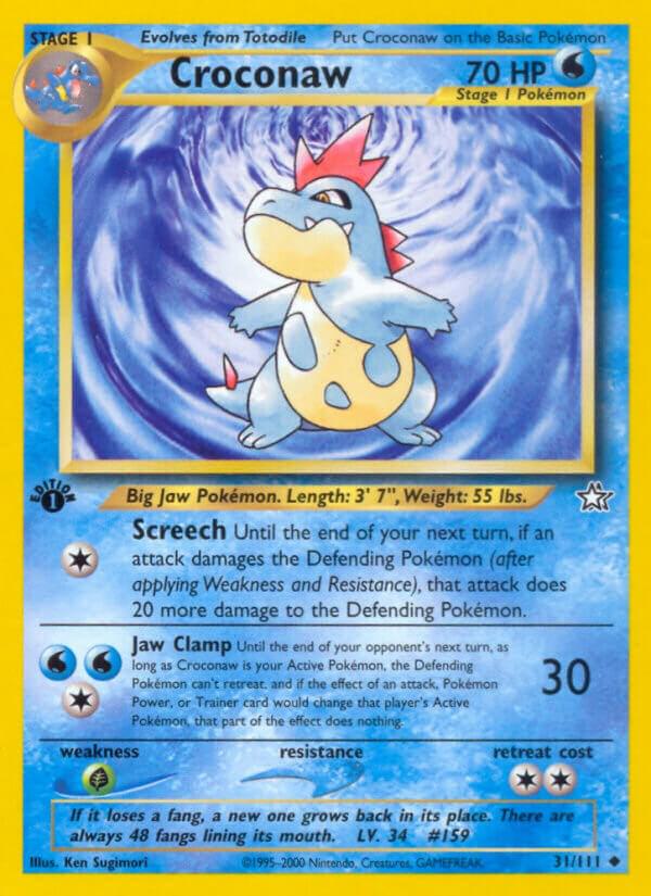 Croconaw 031/111 (Neo Genesis)  - 1st Edition | Good Games Adelaide SA