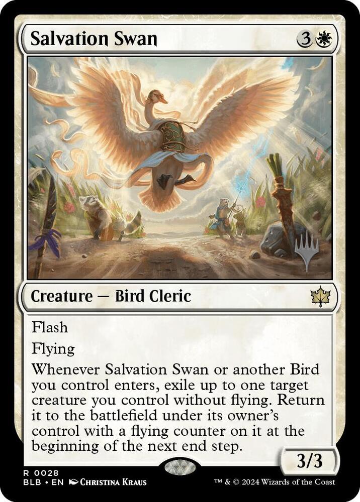 Salvation Swan 28 (Promo Pack: Bloomburrow)  - Foil | Good Games Adelaide SA