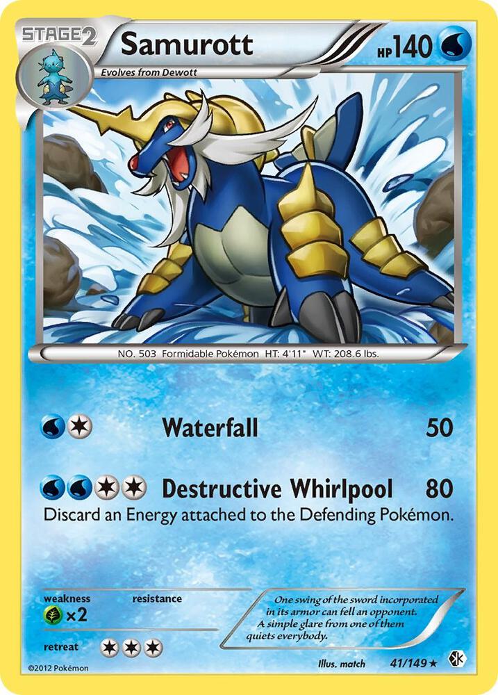 Samurott 41/149 (Boundaries Crossed)  - Holofoil | Good Games Adelaide SA
