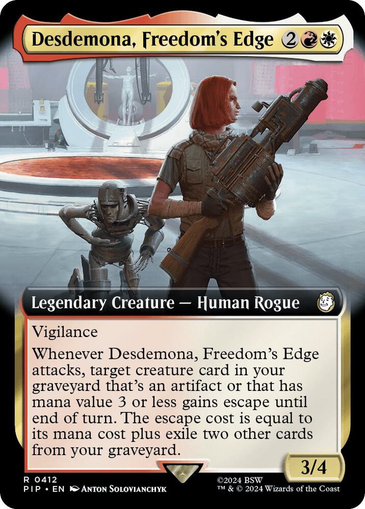 Desdemona Freedoms Edge Extended Art 412 (Universes Beyond: Fallout)  | Good Games Adelaide SA
