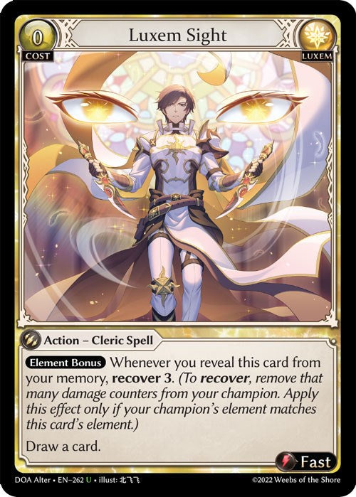 Luxem Sight (262) [Dawn of Ashes: Alter Edition] | Good Games Adelaide SA