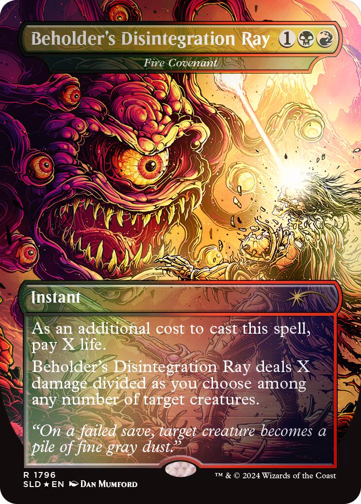 Beholder's Disintegration Ray - Fire Covenant (Rainbow Foil) [Secret Lair Drop Series] | Good Games Adelaide SA