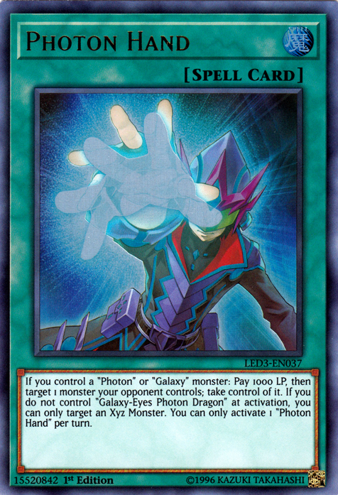 Photon Hand [LED3-EN037] Ultra Rare | Good Games Adelaide SA