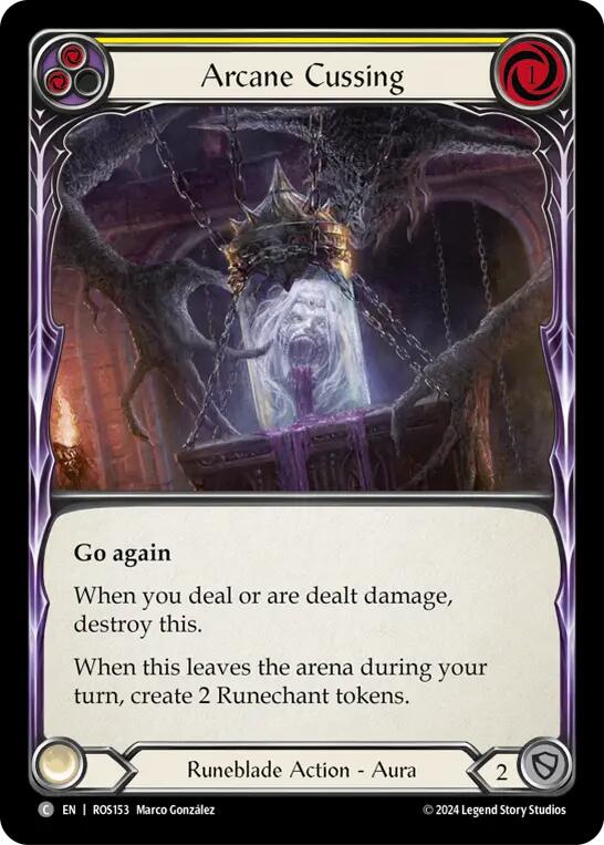 Arcane Cussing (Yellow) [ROS153] (Rosetta)  Rainbow Foil | Good Games Adelaide SA