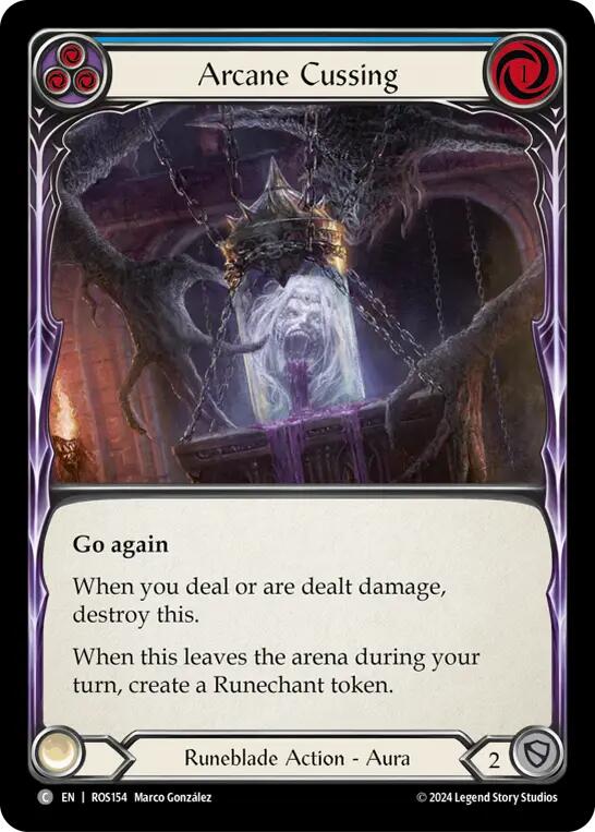 Arcane Cussing (Blue) [ROS154] (Rosetta)  Rainbow Foil | Good Games Adelaide SA