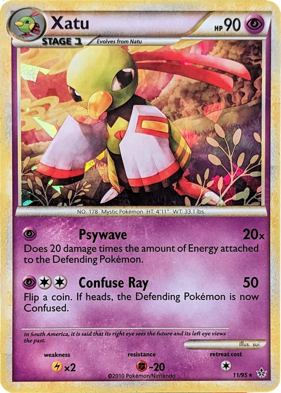 Xatu (11/95) (Cracked Ice Holo) [HeartGold & SoulSilver: Unleashed] | Good Games Adelaide SA