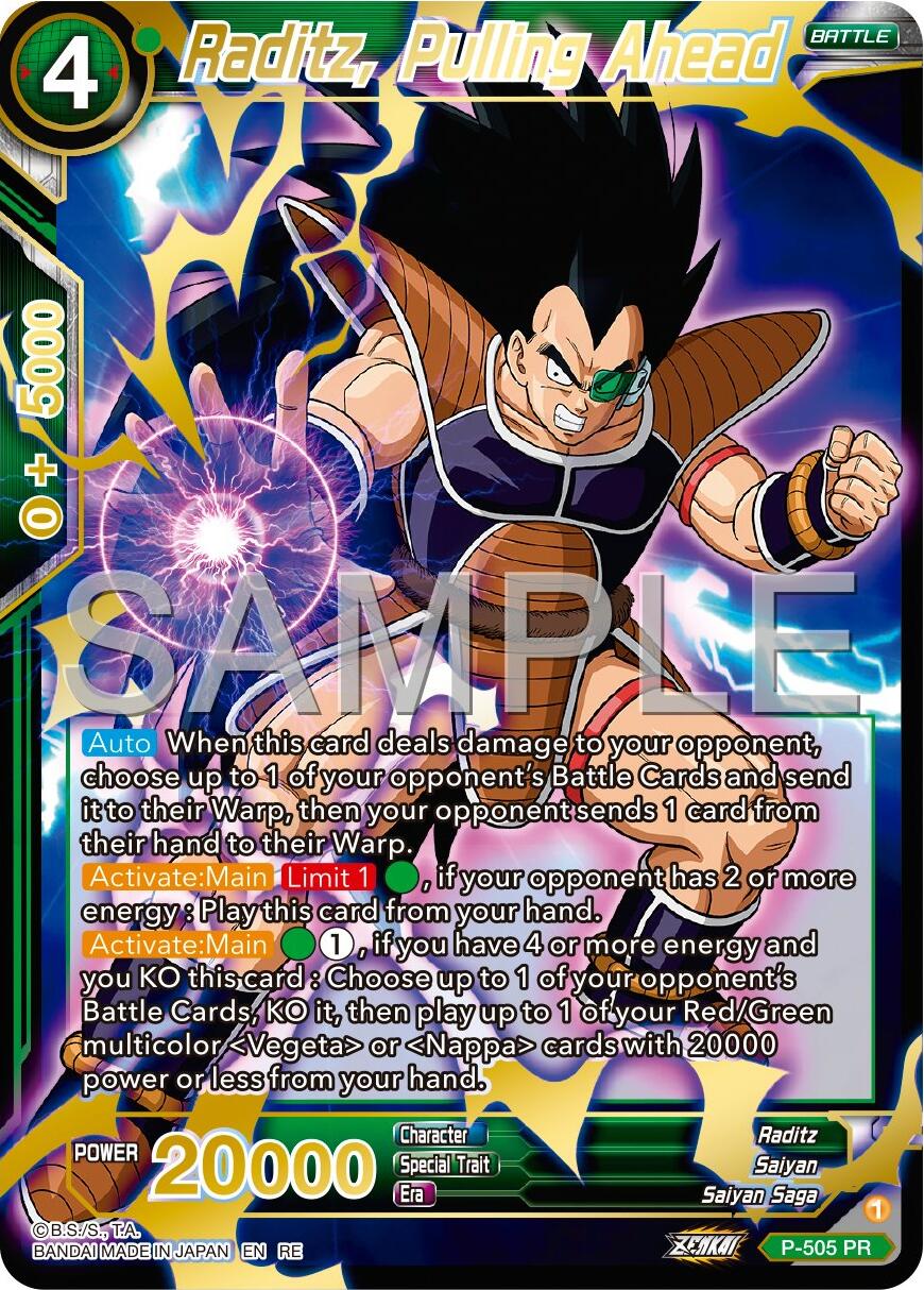 Raditz, Pulling Ahead (Reprint) (P-505) [Premium 7th Anniversary Box 2024] | Good Games Adelaide SA