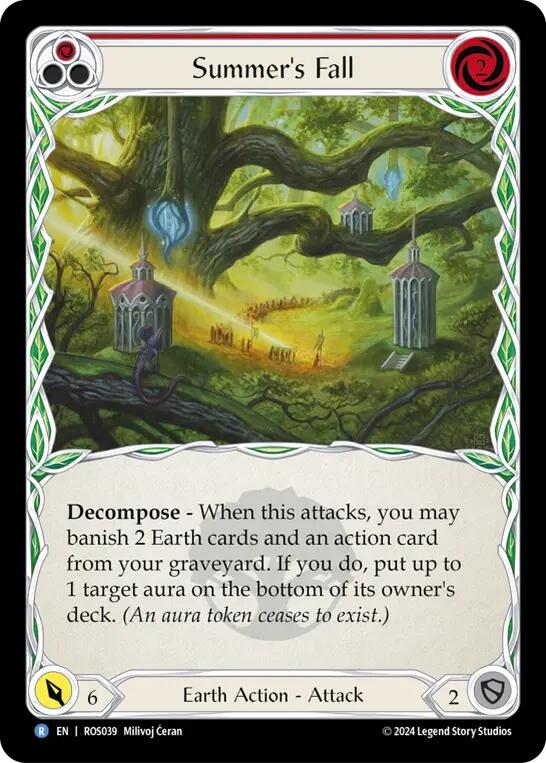 Summer's Fall (Red) [ROS039] (Rosetta)  Rainbow Foil | Good Games Adelaide SA