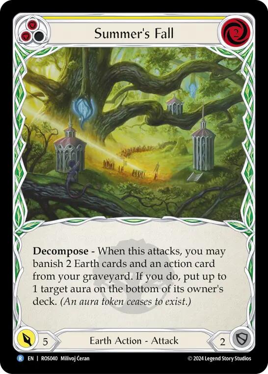 Summer's Fall (Yellow) [ROS040] (Rosetta)  Rainbow Foil | Good Games Adelaide SA