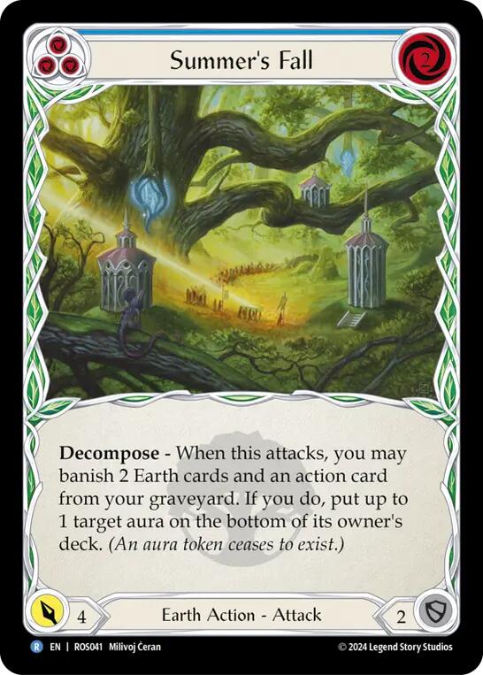 Summer's Fall (Blue) [ROS041] (Rosetta)  Rainbow Foil | Good Games Adelaide SA