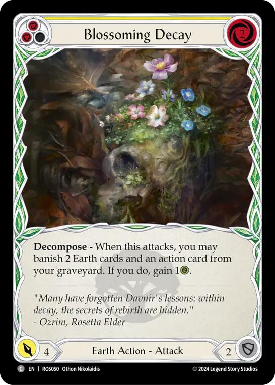 Blossoming Decay (Yellow) [ROS050] (Rosetta)  Rainbow Foil | Good Games Adelaide SA
