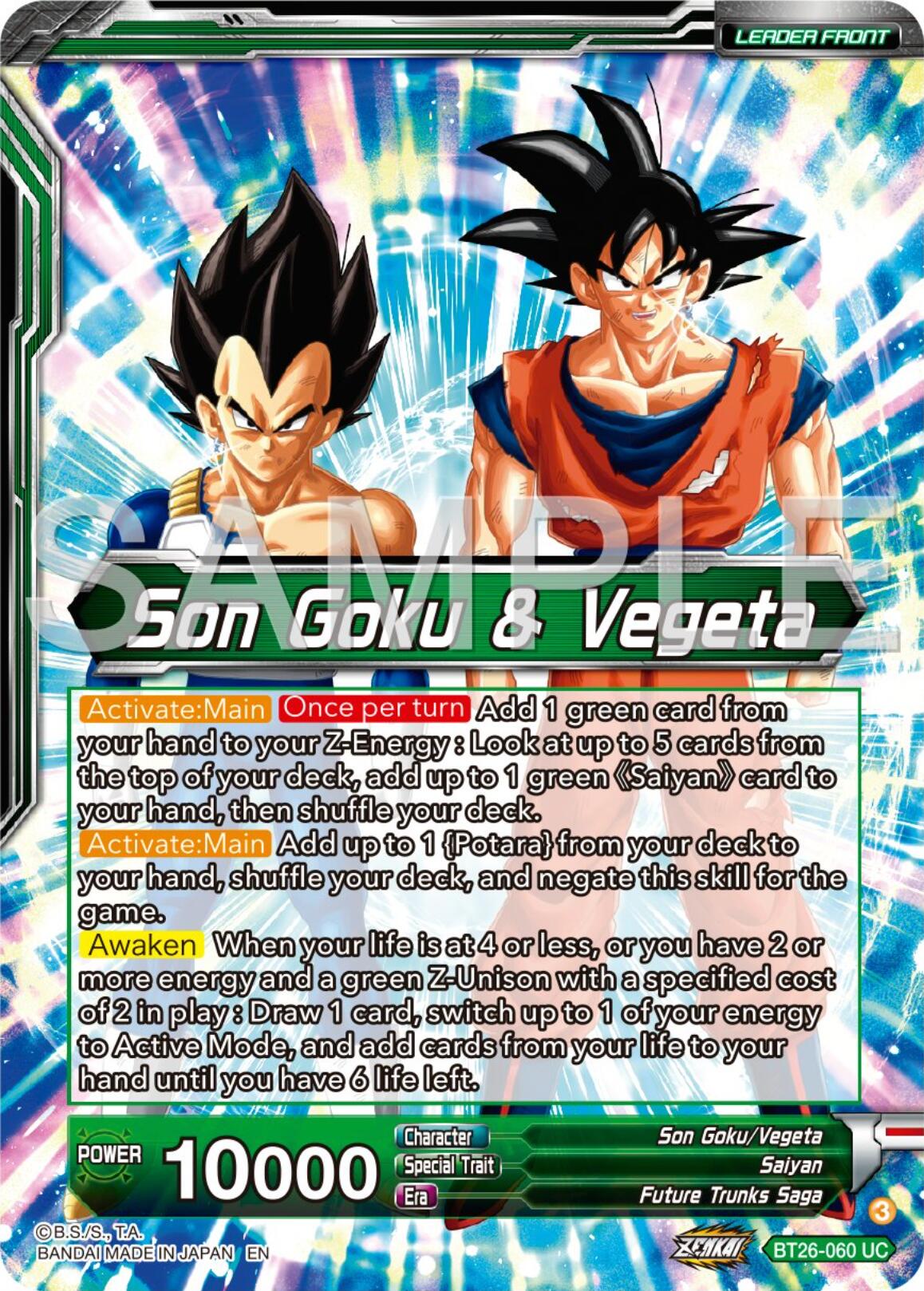 Son Goku & Vegeta // Vegito, Prodigious Fusion (BT26-060) [Ultimate Advent] | Good Games Adelaide SA