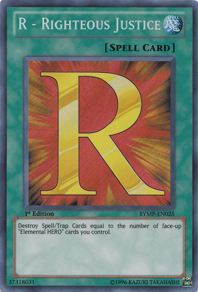 R - Righteous Justice [RYMP-EN025] Secret Rare | Good Games Adelaide SA