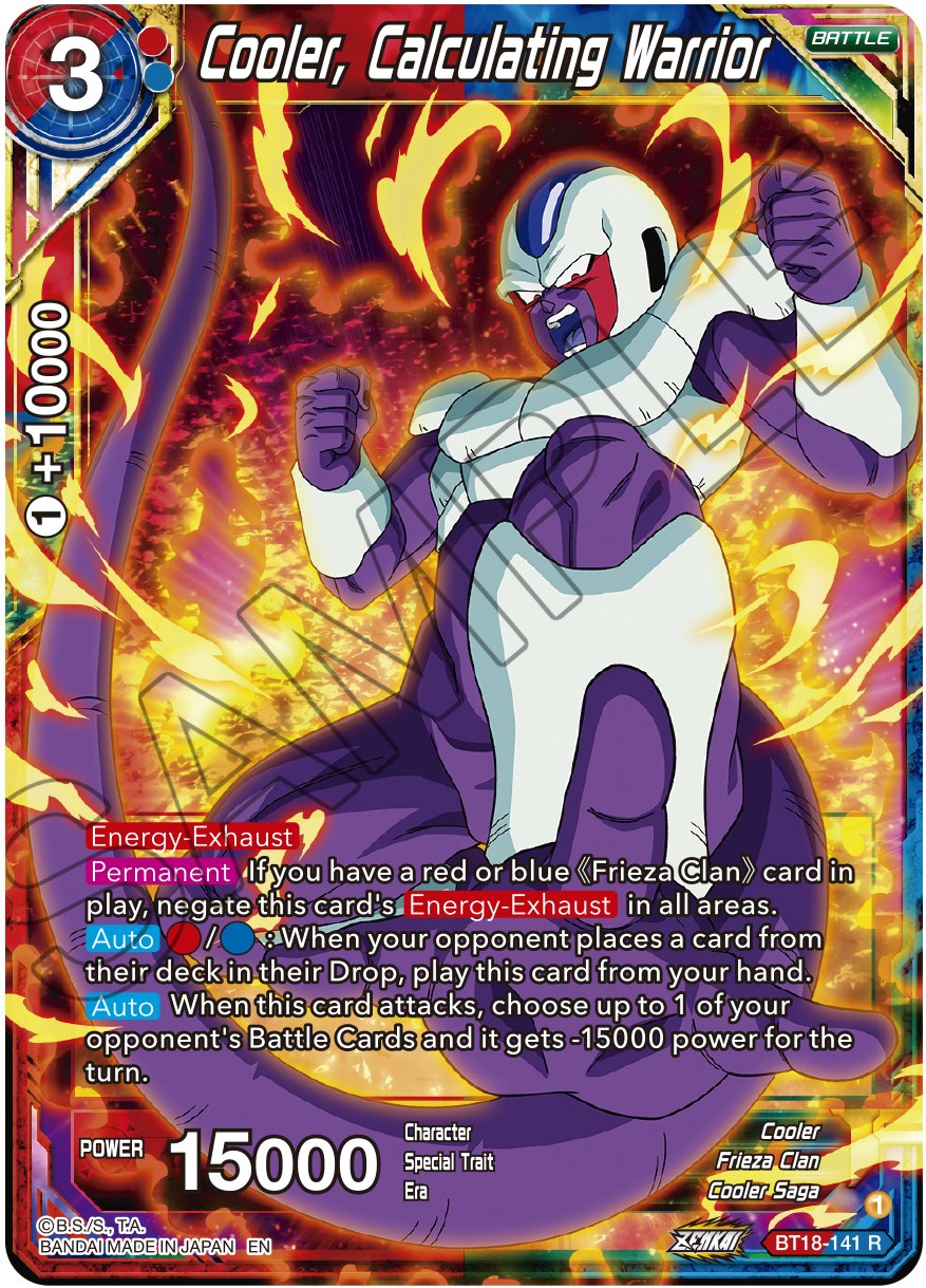 Cooler, Calculated Warrior (BT18-141) [Dawn of the Z-Legends] | Good Games Adelaide SA