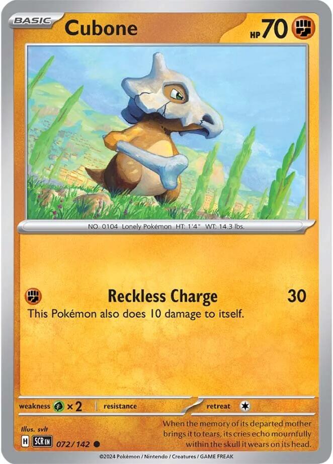 Cubone (072/142) [Scarlet & Violet: Stellar Crown] | Good Games Adelaide SA