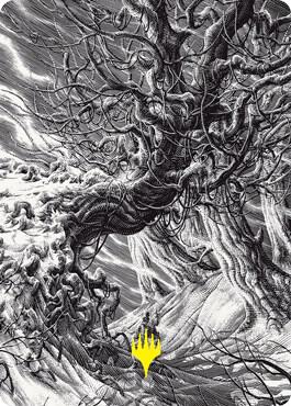 Forest Art Card Gold Stamped 81 (Art Series: Innistrad: Crimson Vow)  | Good Games Adelaide SA