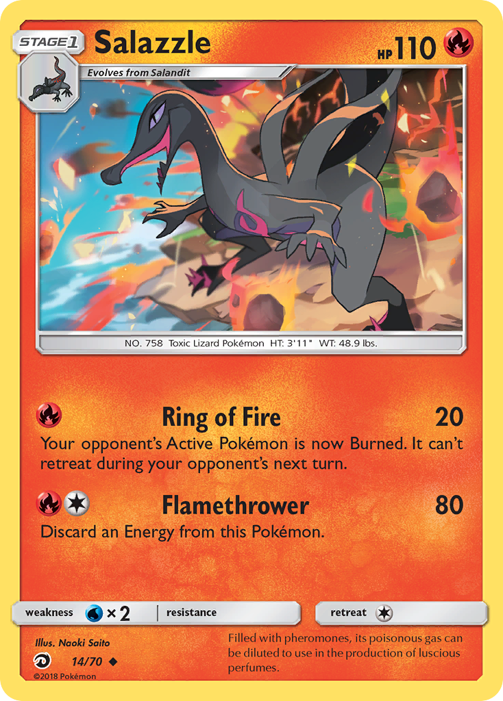 Salazzle (14/70) [Sun & Moon: Dragon Majesty] | Good Games Adelaide SA