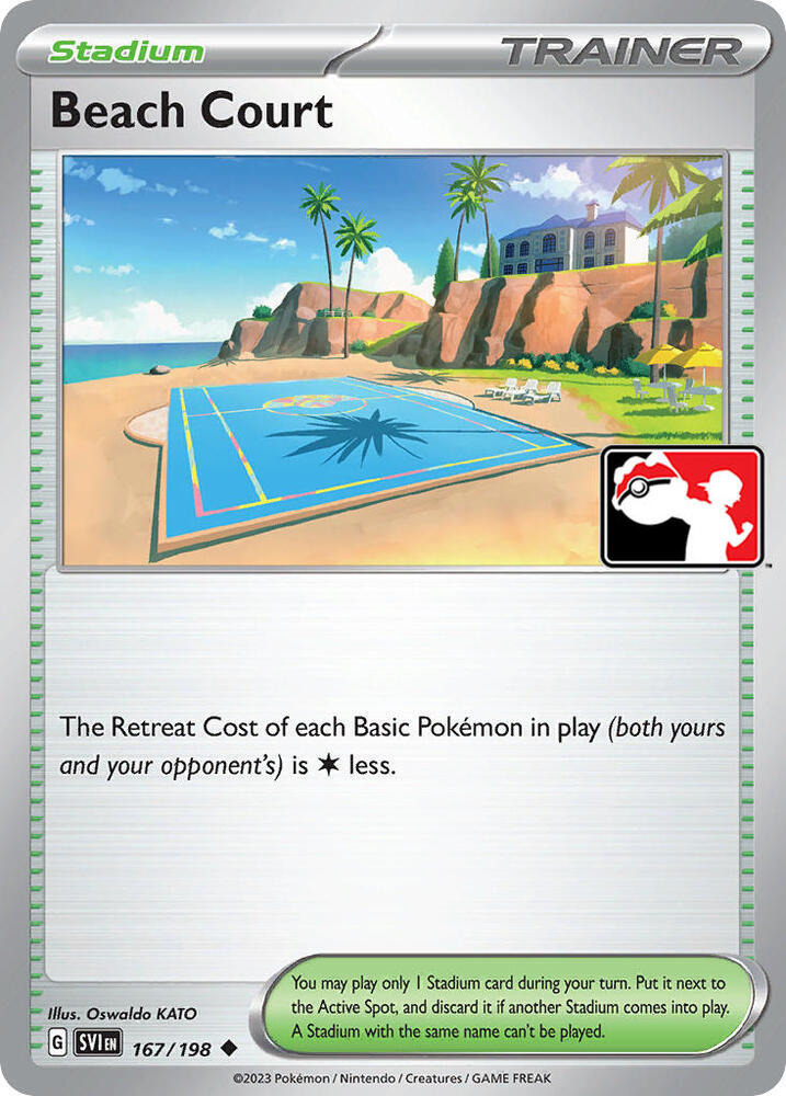 Beach Court Series 3/4 167/198 (Prize Pack Series Cards)  - Holofoil | Good Games Adelaide SA
