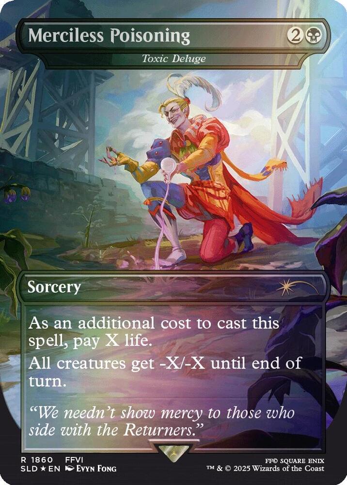 Merciless Poisoning Toxic Deluge Rainbow Foil 1860 (Secret Lair Drop Series)  - Foil | Good Games Adelaide SA